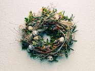 Stones and plants in wreath shape — Stock Photo
