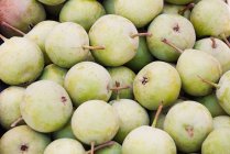 Ripe green dirty Pears — Stock Photo