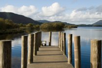 Jetty in the lake district — Stock Photo