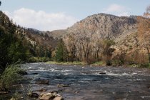 Мальовничий вид на річку Poudre, Колорадо — стокове фото