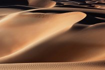Dunas de arena del desierto bajo el cielo azul - foto de stock