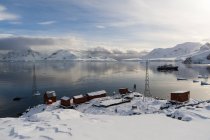 Almirante braune argentinische station, paradies bucht, antarktis — Stockfoto