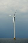 Turbina eólica offshore, lago IJsselmeer, Espel, Flevopolder, Países Baixos — Fotografia de Stock