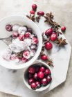 Açúcar revestido de cranberries e anis estrelado — Fotografia de Stock
