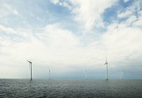 Parco eolico offshore, lago IJsselmeer, Espel, Flevopolder, Paesi Bassi — Foto stock