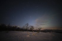Vue panoramique de Aurora borealis, Parc national d'Abisko, Suède — Photo de stock