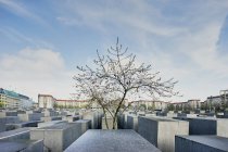 Cement blocks at the Holocaust Memorial, Berlin, Germany — Stock Photo