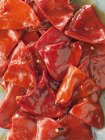 Roasted red peppers, close up shot — Stock Photo