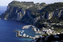 Aerial view of beautiful Marina Grande, Capri, Campania, Italy — Stock Photo