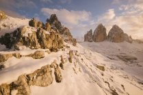 Tre cime di lavaredo area, Südtirol, Dolomiten, Italien — Stockfoto
