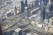 Вид с воздуха на город Cityscape, Дубай, ОАЭ — стоковое фото