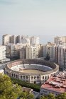 Vista elevata di Plaza de toros de La Malagueta, Malaga, Spagna — Foto stock