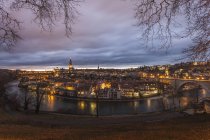 Aerial view of Bern cityscape and Aare river, Switzerland — Stock Photo