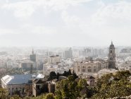 Erhöhter Blick auf die Stadt Malaga bei Tag, Spanien — Stockfoto