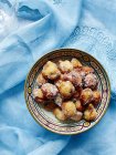 Top view of bowl with Italian frittole dessert — Stock Photo