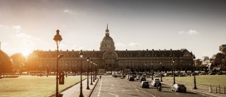 Vista panorámica de Les Invalides, París, Francia - foto de stock