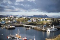 Aerial view of Harbor, Stykkisholmur, Snaefellsnes, Iceland — Stock Photo