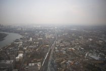 Paysage urbain aérien de la Tamise et de la ville, Londres, Angleterre, Royaume-Uni — Photo de stock