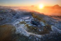 Vista panoramica della zona geotermica di Namafjall, Islanda — Foto stock