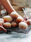 Jam filled doughnuts, close-up — Stock Photo