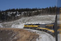 Blick vom Zug, Kirmesbänke, alaska — Stockfoto
