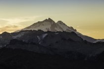 View of Mount Tronador in Andes mountain range at sunset, Nahuel Huapi National Park, Rio Negro, Argentina — Stock Photo