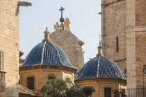 Blue domes on Valencia cathedral, Valencia, Spain, Europe — Stock Photo