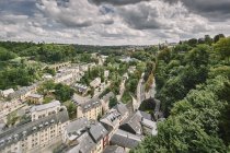 Vue surélevée de la ville de Luxembourg, Europe — Photo de stock