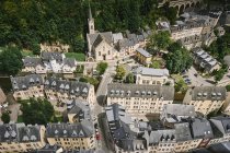 Vue en angle élevé de la ville de Luxembourg, Europe — Photo de stock