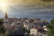 Panoramic view of Saint-Tropez, Provence-Alpes-Cote d 'Azur, France, Europe — стоковое фото