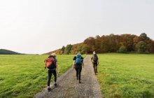 Escursioni in famiglia insieme, Meerfeld, Renania-Palatinato, Germania — Foto stock