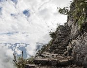 Schritte am Berg, machu picchu, cusco, peru, südamerika — Stockfoto
