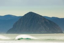 Giovane surfista di sesso maschile surf onda oceanica, Morro Bay, California, Stati Uniti d'America — Foto stock