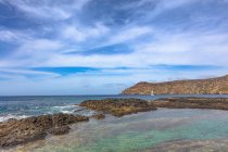 Vista costeira panorâmica, Tarrafal, Cabo Verde, África — Fotografia de Stock
