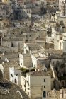 Paysage urbain sur le toit, Matera, Basilique, Italie — Photo de stock