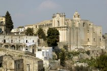 Elevata veduta della chiesa, Matera, Basilicata, Italia — Foto stock
