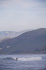 Молодой серфер, занимающийся серфингом на океанской волне, залив Морро, Калифорния, США — стоковое фото