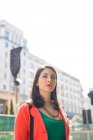 Portrait of young woman in city, Milan, Italy — Stock Photo
