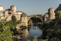 Stari Most, Мостар, Федерация Боснии и Герцеговины, Босния и Герцеговина, Европа — стоковое фото