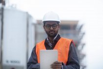 Civil engineer working at site — Stock Photo