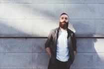 Portrait of bearded man looking at camera — Stock Photo