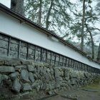 Vista de la pared del santuario, Fukushima, Japón - foto de stock