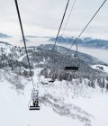 Elevador de esqui, Grand Massif, Alpes franceses — Fotografia de Stock