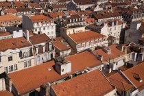Лісабон дахи розглянений з Санта Хуста Ліфт, Португалія — стокове фото