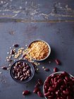 Lenticchie rosse, fagioli — Foto stock