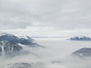 Paesaggio montano invernale nel Grand Massif, Alpi francesi — Foto stock