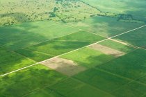 Luftaufnahme über Feldern, Dominikanische Republik — Stockfoto
