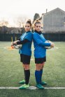 Fußballerinnen im Porträt — Stockfoto