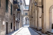 Foto de rua, rua vazia em Florença, Itália durante a crise do vírus Corona — Fotografia de Stock