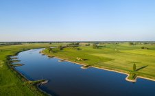 High angle view of the Ijssel river — Stock Photo